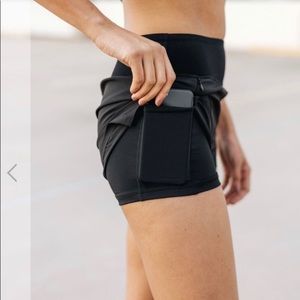 Senita black elevate shorts